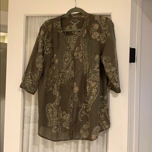 Ladies pleated front blouse